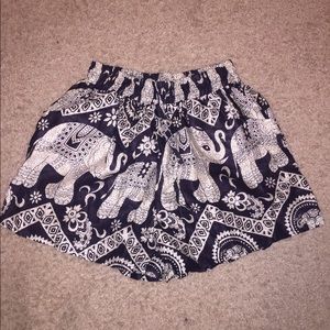 The Elephant Pants black & white flowy shorts
